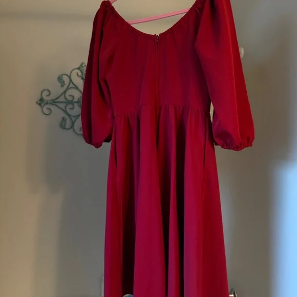 Vixen by Micheline Pitt Vacation Dress Ruby Red M - Picture 3 of 5